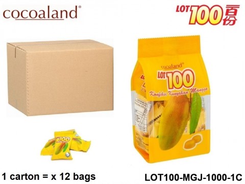 Best Mango Juice - Cocoaland - LOT100 Mango Gummy with Mango Juice 1000 gram 1-Carton LOT100 Mango Gummy